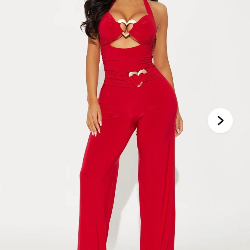 Fashion Nova Bold Red Cutout Jumpsuit